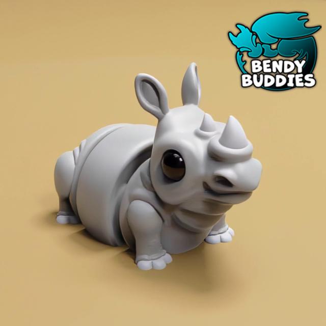 Articulated Animals - Zippy The Rhino - Bendy Buddies