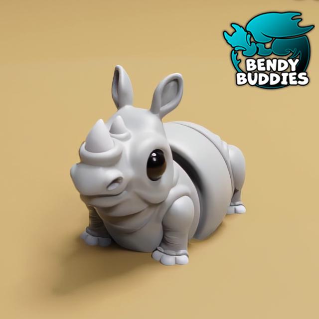 Articulated Animals - Zippy The Rhino - Bendy Buddies